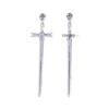 Antique Silver Steampunk Sword Cross Alloy Jewelry Accessories for DIY Ita Bag Decoration