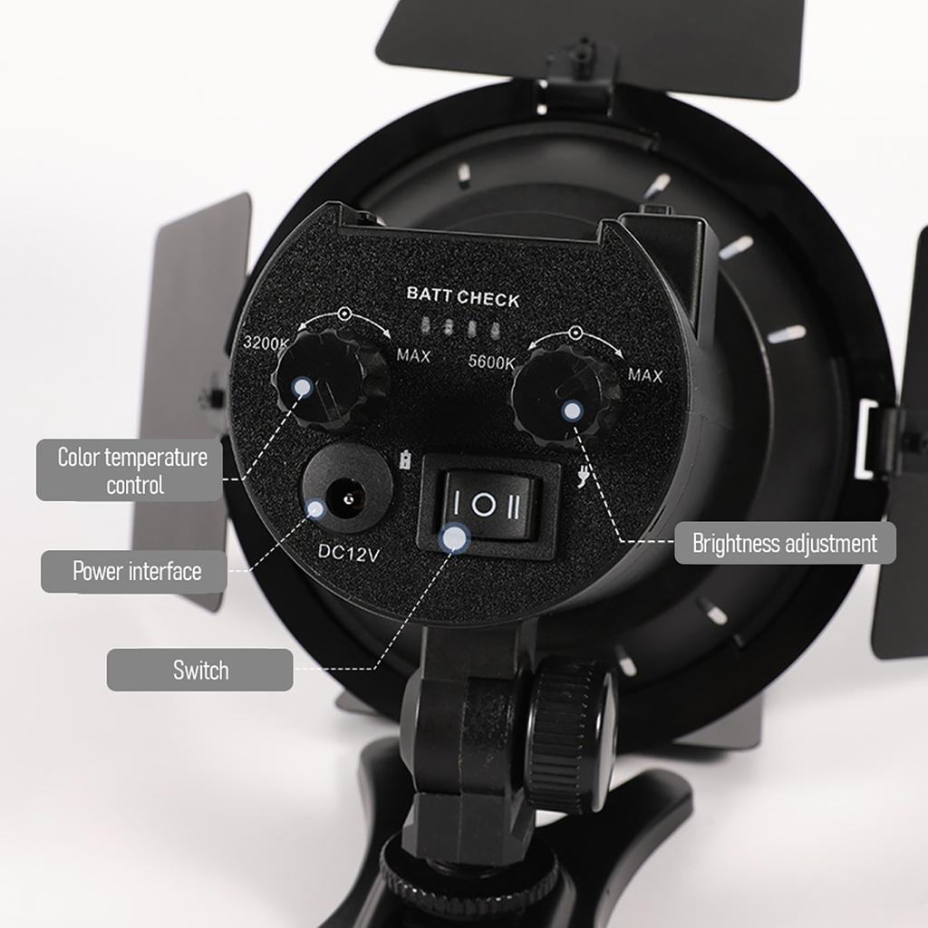 12W RGB Photography Light Bi-color LED Light 128pcs LED Bds 3200K-5600K Dimmable 5 Scene Effects Support /NP Series Battery Powered with Metal Barnd