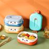 700ml Cartoon Children Bento Lunch Boxes Leak-proof Food Container With Compartments (without