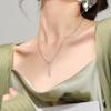 Elegant S925 Sterling Silver Diamond Gourd Necklace with Tassel - Women's Luxury Fashion Clavicle Chain