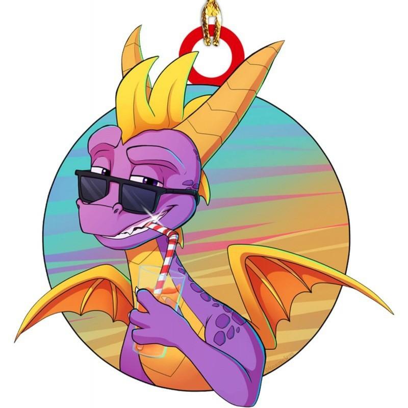 Festive Cartoon Style Acrylic Dragon Car Ornament For Vibrant Christmas Decor