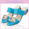 Women Summer Sandals Shoes With Low Heels And Rhinestone Embellishments