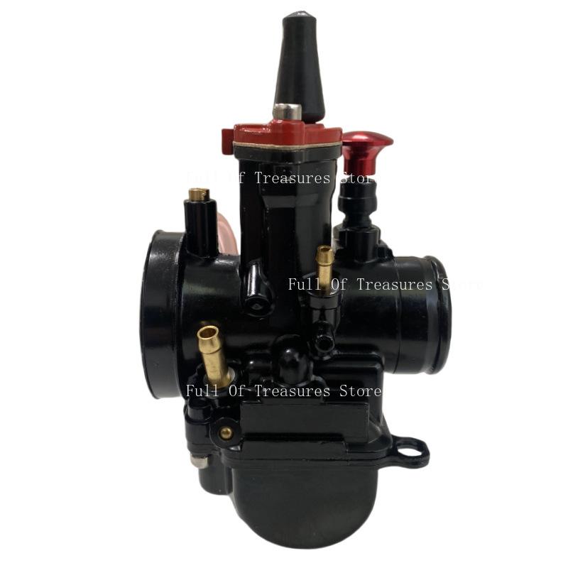 Universal Motorcycle PWK Carburetor 24 26 28 30 32 34mm New Black Paint Red Interface for Scooters ATV Off-Road Vehicles