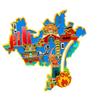 Liangshan City Metal Refrigerator Magnet - Creative Cultural Travel Souvenir 2025