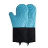 Silicone Heat Resistant Oven Mitts, Extreme Heat Resistant Barbecue Gloves, Anti Slip BBQ Grill Oven Mitts 13.8 Inch For Cooking Baking Grill Smoker