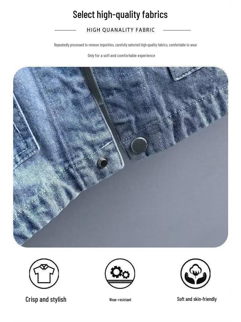 Men's Thickened Plus Velvet Denim Jacket – Stylish Warm Casual Autumn/Winter Top