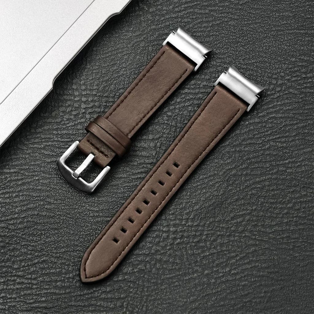 No Gap Leather Strap for Samsung Galaxy Watch 7 6 5 4 40mm 44mm 6Classic 43mm 47mm Watchband Bracelet for Galaxy Watch 5Pro 45mm