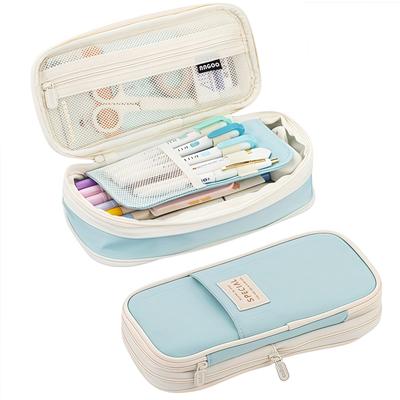 Large Capacity Simple Pencil Case Portable Aesthetic Pencil Bag Office Large Capacity Storage Bag Suitable for School Office