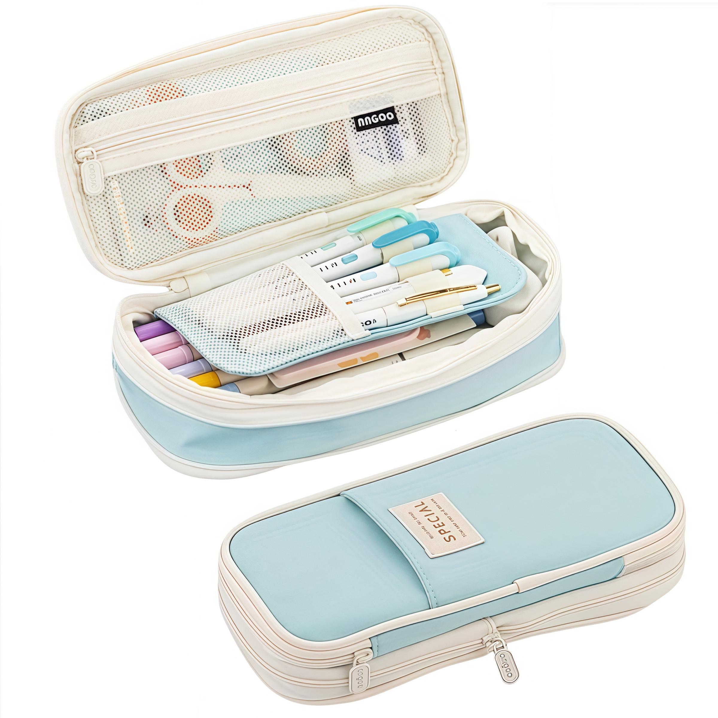 

Large Capacity Simple Pencil Case Portable Aesthetic Pencil Bag Office Large Capacity Storage Bag Suitable for School Office небо синє кольору