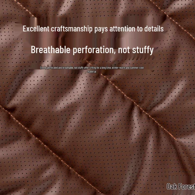 Universal Premium Nappa Leather Car Seat Cushion for All Seasons, Single Piece, Compatible with Mercedes-Benz and BMW