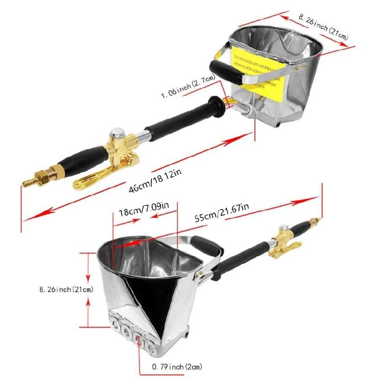 Cement Sprayer Pneumatic Cement Sprayer Machine Wall Mortar Mortar Sprayer Plaster Sprayer Bucket Gypsum