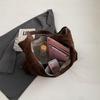 Women's Retro Suede Autumn Tote Bag - Versatile, Large Capacity Shoulder Bag