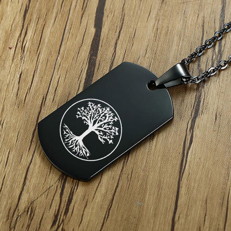 Minimalistische Edelstahl Hundemarke Anhänger Halskette Personalisierbarer Name Papa An Meinen Sohn Personalisiert Familie BFF