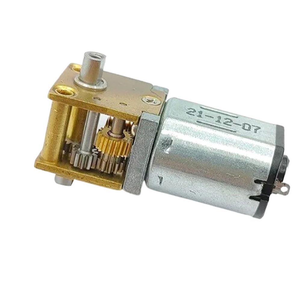 Double Shaft Gear Motor 3.7V High Torque Worm Full Metal Gear Box Reduction Motor Replacement for Automation Project