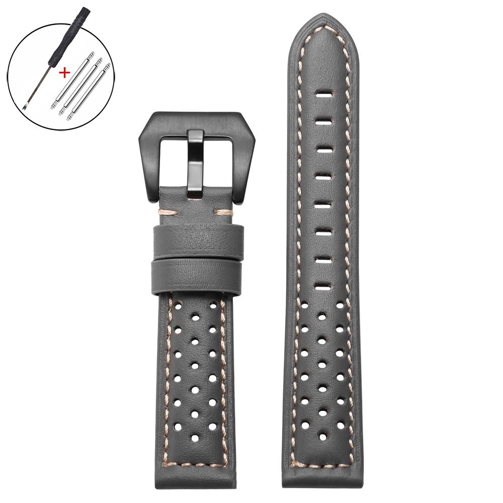 Handmade Genuine Leather Watch Straps 20mm 18/22/24/26mm for Panerai for Omega Soft Men Vintage Breathable Cowhide Bracelet Belt