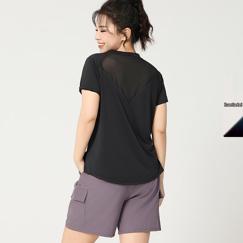 

Women s Plus Size Quick-Dry Breathable Sports T-Shirt - Short Sleeve Round Neck for Yoga & Running 3XL