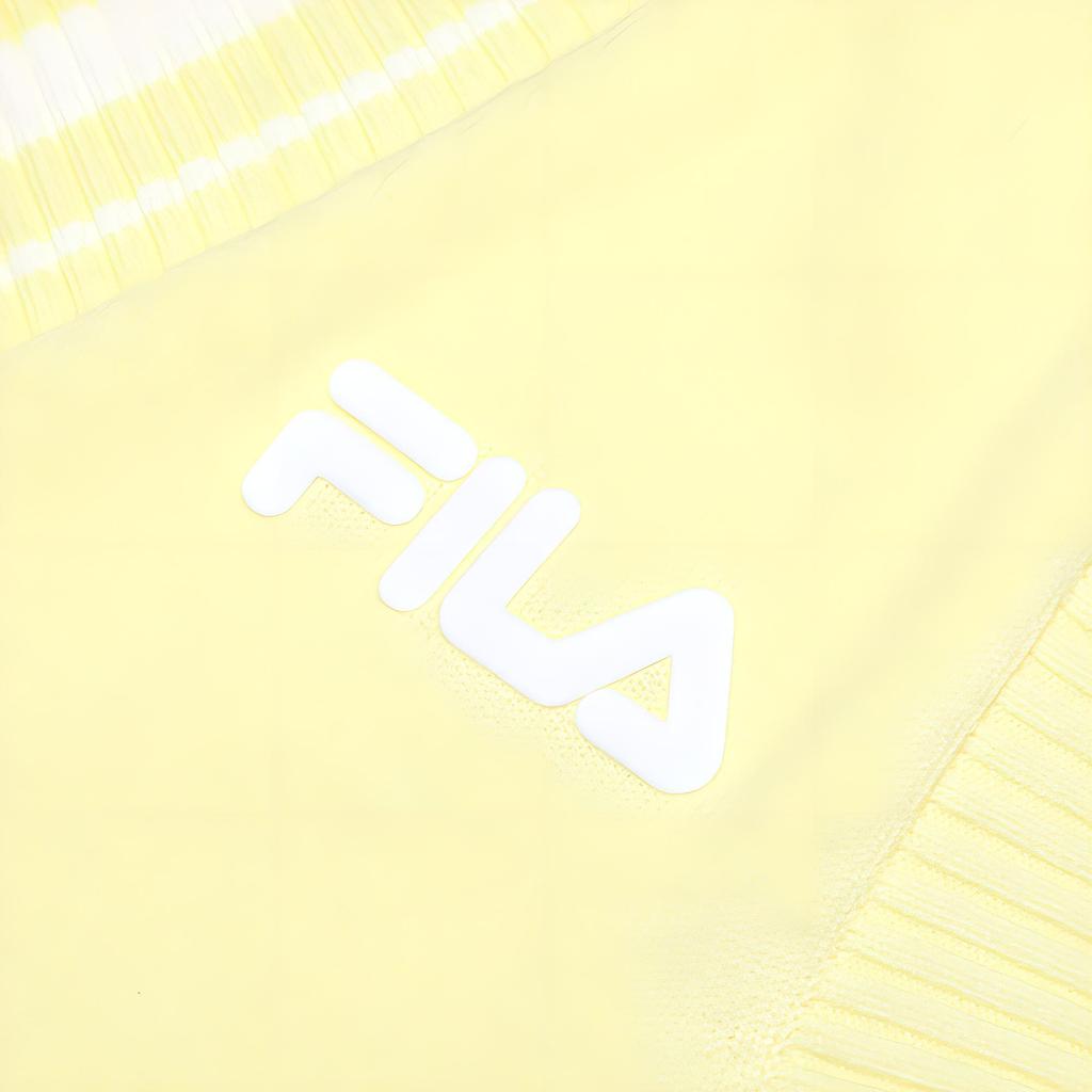 FILA Solid Color Casual Sleeveless Knit Top Women tops Yellow F11W339401F-YE