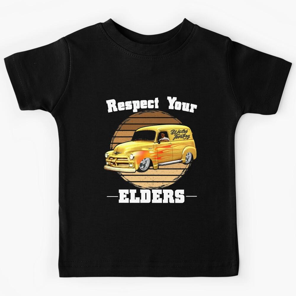 Funny Car Guy - Respect Your Elders Classic Panel Truck Kids T-Shirt 100