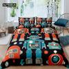 Robot Duvet Cover Set Cartoon Space Robot Bedding Set Patchwork Transformer Futuristic Machine Comforter Cover Twin Full For Boy