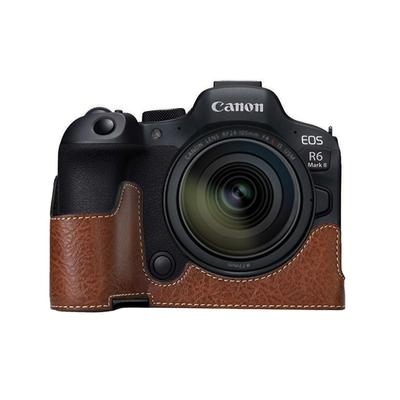 Funda Semirrígida BEADY para Canon EOS Mark Piel Sintética Protectora Marrón R5/R6/R6 II, Cubierta,