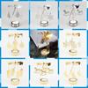 Hollow Metal Rotating Tea Light Holder Gold Silver Rotating Candlesticks  Wedding