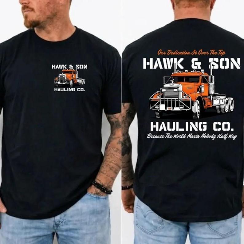 Over The Top Trucker Shirt, Hawk and Son shirt S