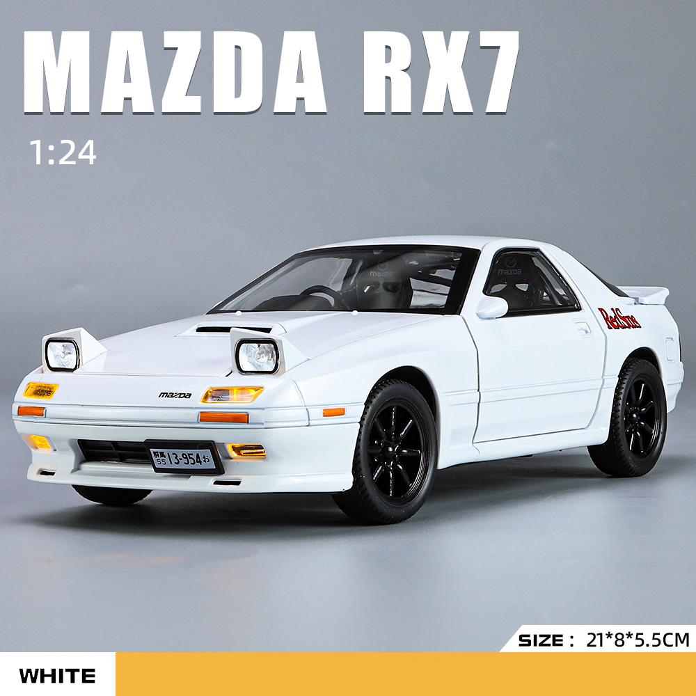 1:24 Mazda RX7 RX-7 supersportsbil lyd og lys pull-back samling ornamenter simulering støpt modellbil støping barneleke gutt gave
