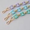 New Fashion Woman Bag Accessory Detachable Candy Matte Acrylic Chain Cute Acrylic Luxury Strap Women Bag Shoulder Handle Chain