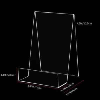 6Pc Acrylic Book Display Stand Clear Easel with Ledge Tablet Holder for Displaying Books, Pictures, Notebooks, CDs, Artworks,etc