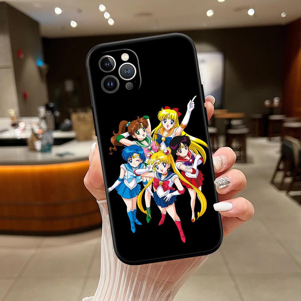 S-Sailors M-Moon Phone Case for Samsung Galaxy A11 A12 A13 A15 A52S A53 A55 A56 A70 A71 A72 A73 F06 F16 F56 S10 Plus S10e