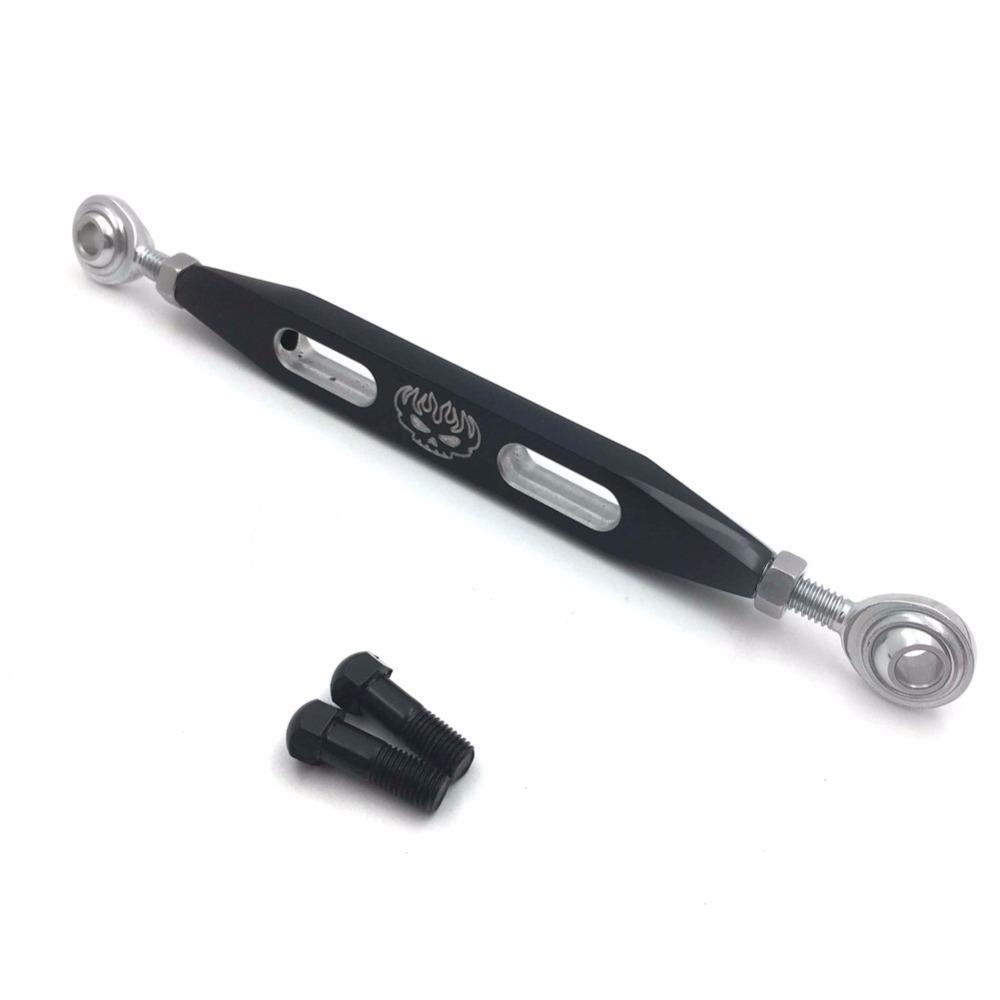 Motorcycle Gear Shift Linkage For Harley Davidson 2004-later Sportster 1200/Forty Eight Black Slotted Flame Skull