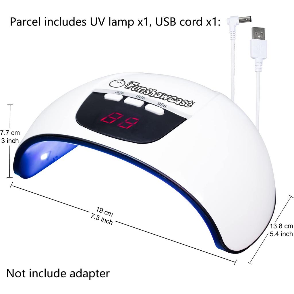 54W UV LED Light with Automatic Sensor and Four Timers for Gel Nails and Resin Craft Curing