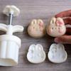 Flower Rabbit Mooncake Mold Mid-Autumn Festival Cake Biscuits DIY Baking Mold Mid-autumn Festival Rabbit Hand Press Mold