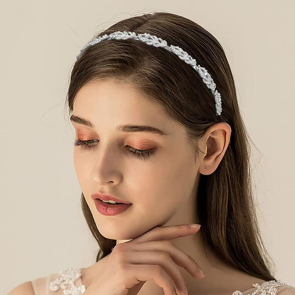 New Alloy Full Diamond Bridal Headband - European & American Christmas Hair Accessory