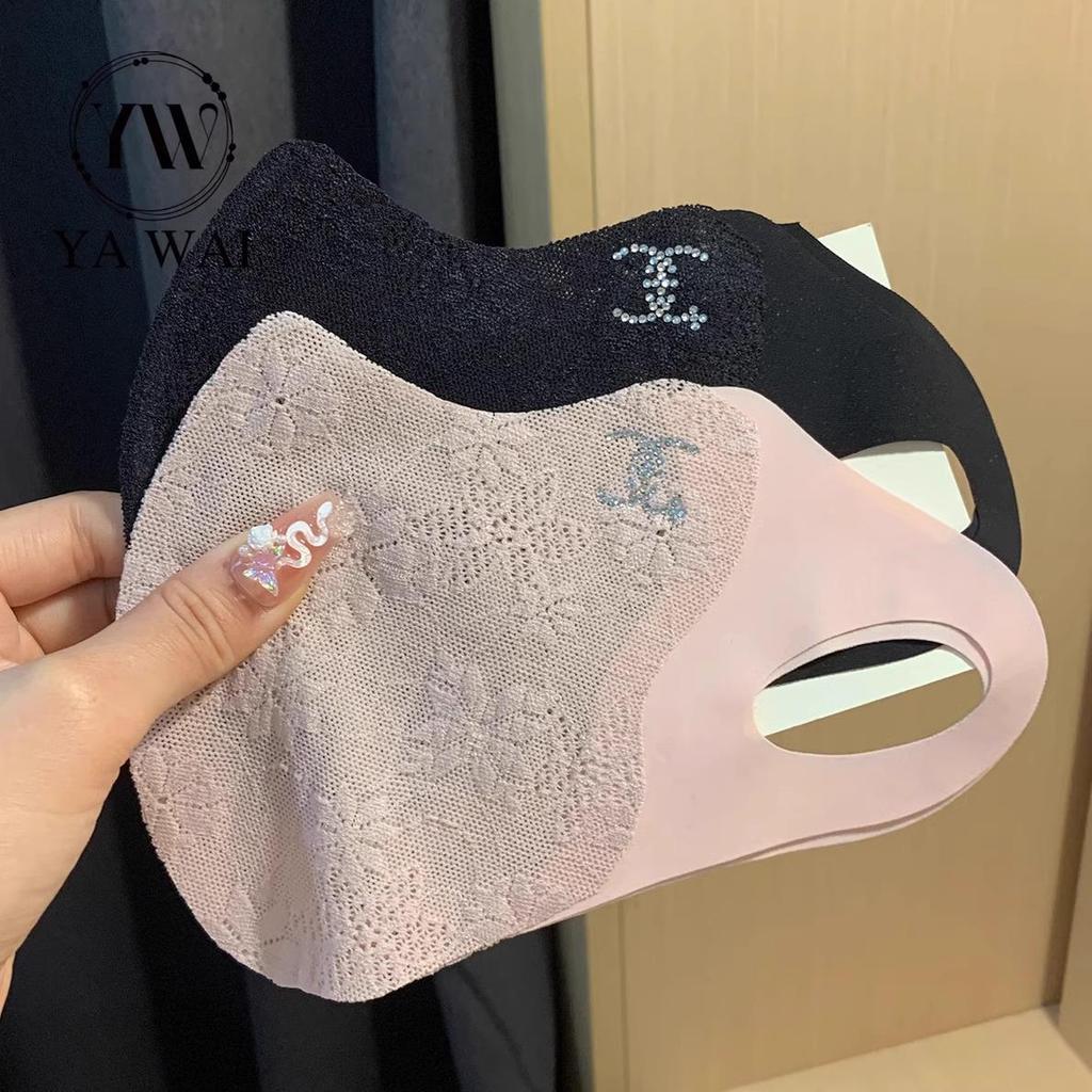 3D Ice Silk UV Protection Lace Face Mask with Eye Corner Guard