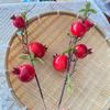 New Year’s Pomegranate & Persimmon Floral Display: DIY Fruit Branch with Foam Berries