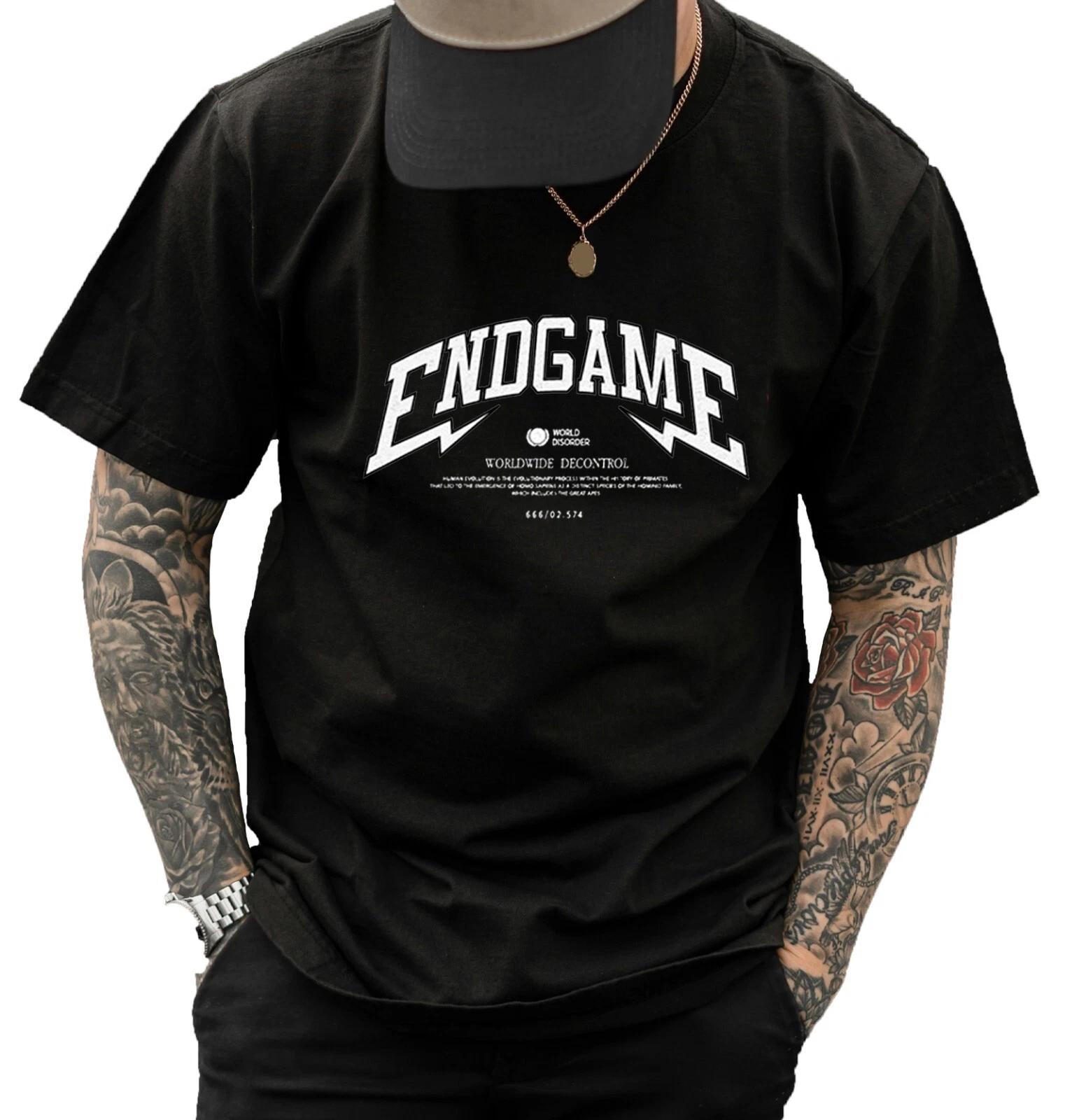 

Unisex Slim Fit T-Shirt - Endgame Rock Style Original Student Summer Crewneck S