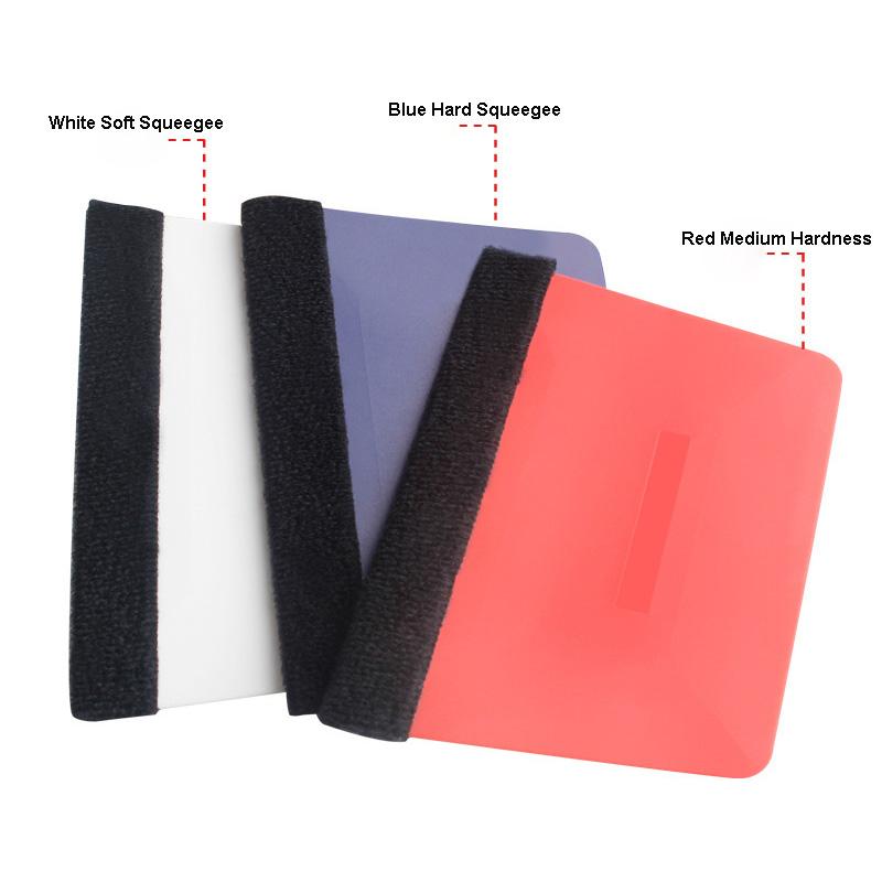 Trapezoid Card Squeegee Car Window Tint Vinyl Wrapping Squeegee Plastic Card Scraper with Different Hardness PPF Film Tools