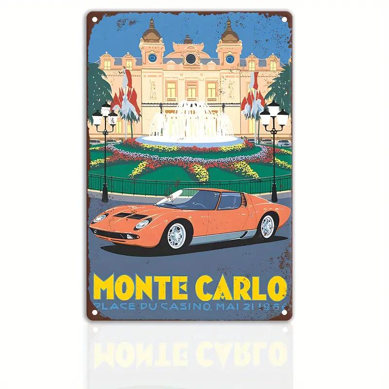 Vintage Metal Sign Travel Round The World FRANCISCO,LOUVR,MILAN,Poster,Home,Bar,Room,Hotel,Cafe,Club Retro Wall Decor Plate Gift