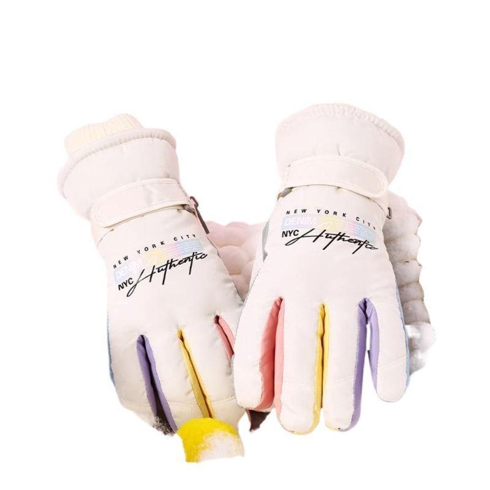 Snowboard Gloves Windproof Full Finger Mittens Simple Skiing Gloves  Driving