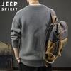 JEEP SPIRIT Men's Retro Chunky Knit Sweater