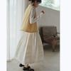 Spring 2026 Korean Style Ruffled A-line Slimming Skirt with Pockets