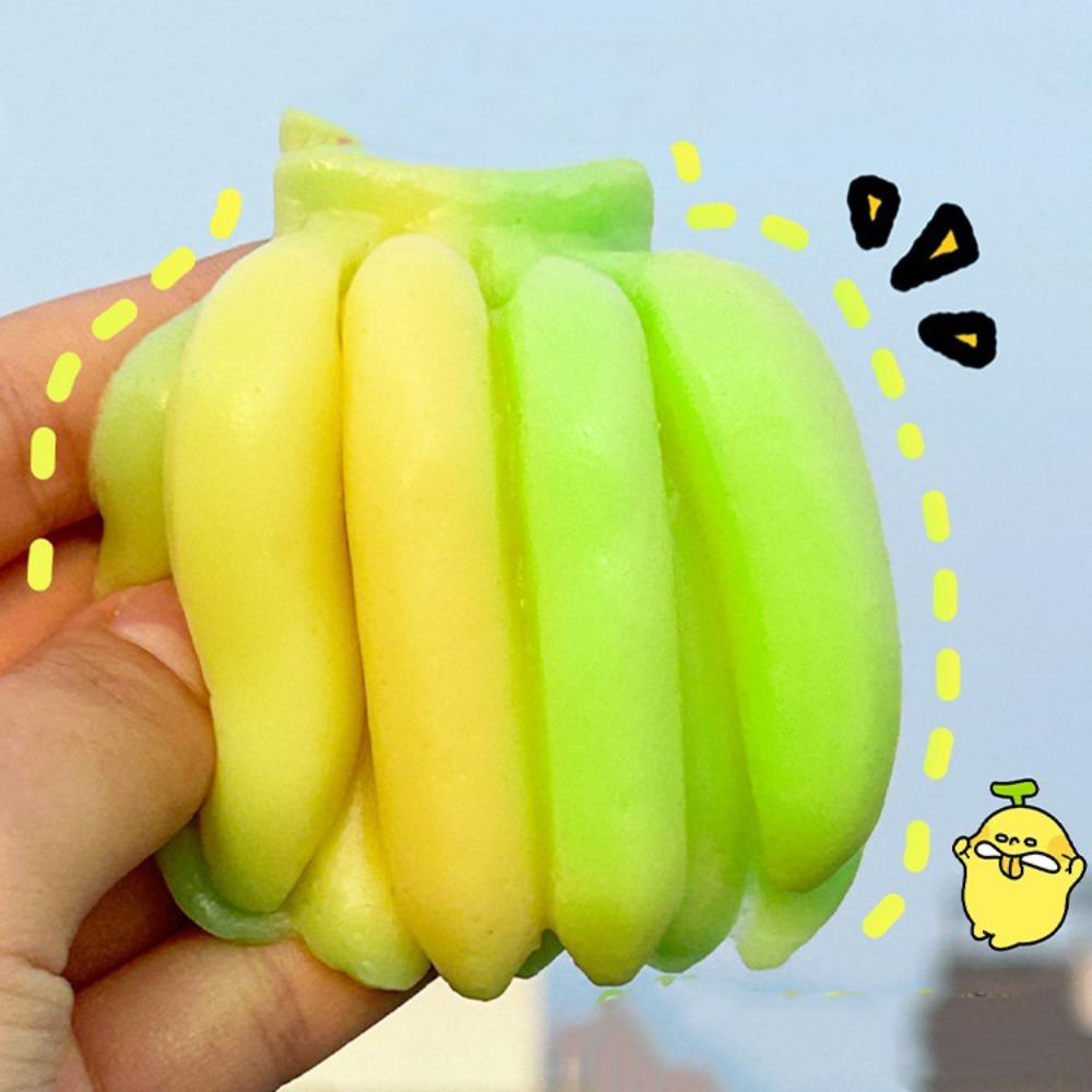 

Sensory Toy Simulation Banana Squeeze Toy Banana Soft Slow Rebound Toys Office Workers