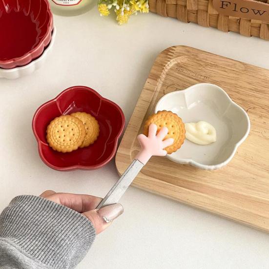 Ceramic Dipping Sauce Dish High-Temperature Ceramic Snack Serving Dish Decorative Serving Bowl for BBQ Snacks Vinegar