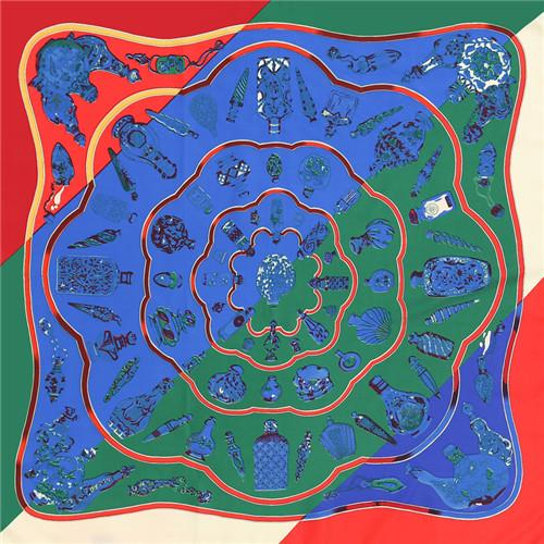 POBING 100% Silk Square Scarf Women Femme Foulard NeckerChief High Quality Silk Floral Scarves Shawl Hijab Office Bandana70*70cm