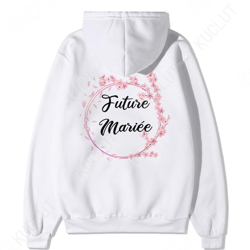 Fashion Team Bride Pullover Hoodies French Woman Bridal Wedding Hoody Outerwears Bachelorette Hen Party EVJF Hooded Sweatshirts