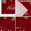 2pcs   2D FLAT PRINTING Curtains (Without Rod) Christmas Snowflakes Modern Fashionable Curtainments during the Christmas holiday