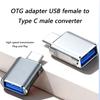 Metal USB to Type C Male OTG Converter for Universal Device Connectivity 10Gbps Fast Data Transfer 100W 3A Fast Charging