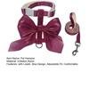 Cute Bow Cat Harness Adjustable Kitten Harness Glossy Cat Harness with Leash for Kittens Adult Cats Party Outdoor Walks