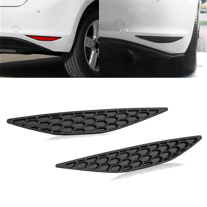 1Pair Car Honeycomb Tail Rear Fog Light Cover Trim Sticker For Golf 7 GTI MK7 2014-2018 Rear Bar Bumper Strips Sticker
